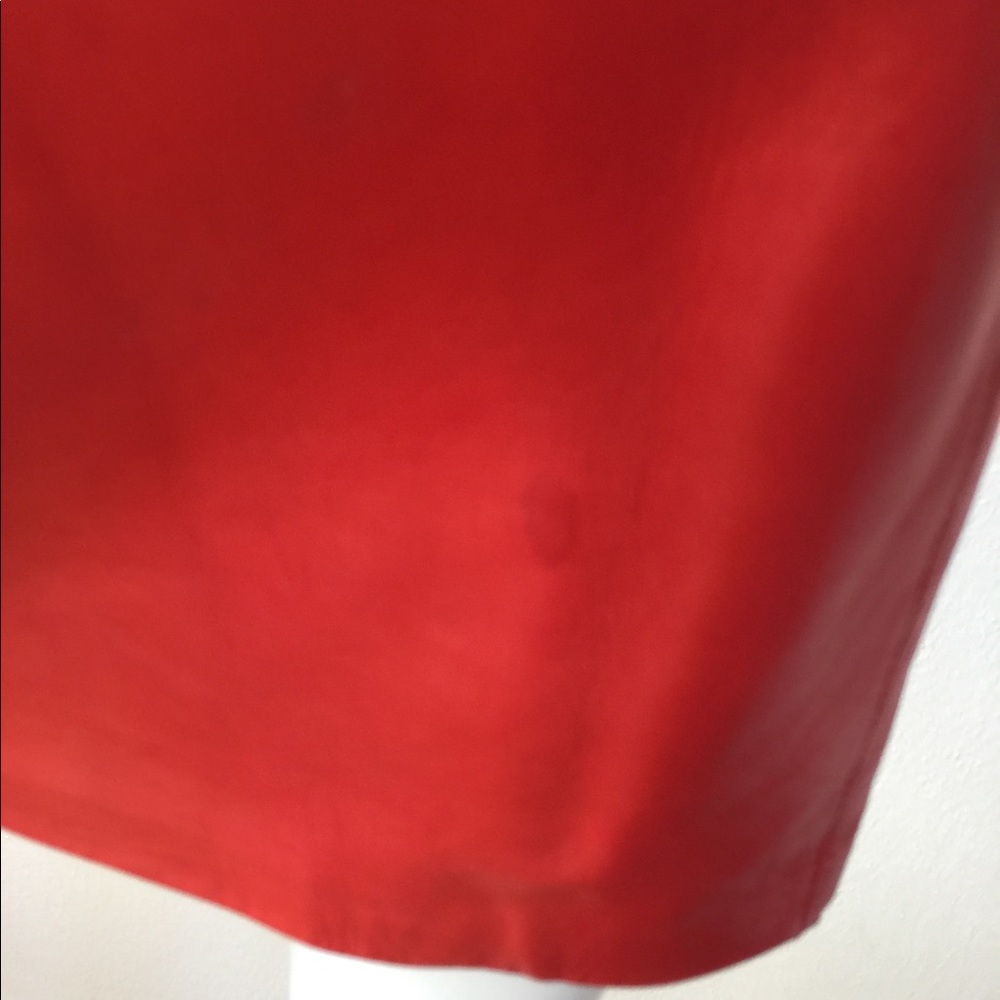 VTG “Moschino Leather” red miniskirt w/zip closure - Picture 7 of 16